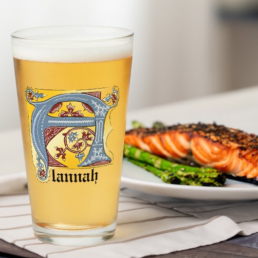 VERRE LETTRE BLEUE MOYENNE ET ROUGE LIVRE ÉCLAIRÉ A