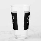 Verre Lettre bloc noir monogramme personnalisé (Gauche)