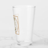 Verre LETTRE C MONOGRAM Beau Mariage Nouveau Accueil Cad (Gauche)