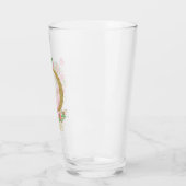 Verre LETTRE D AQUACOLE OR ET MONOGRAPHIQUE Floral (Gauche)