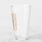 Verre LETTRE D MONOGRAM Beau Mariage Nouveau Accueil Cad (Gauche)