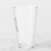 Verre LETTRE FLORALE MINTE rose M (Gauche)