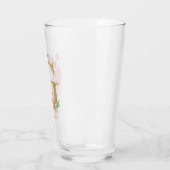 Verre LETTRE G AQUACOLE OR ET MONOGRAPHIQUE Floral (Gauche)