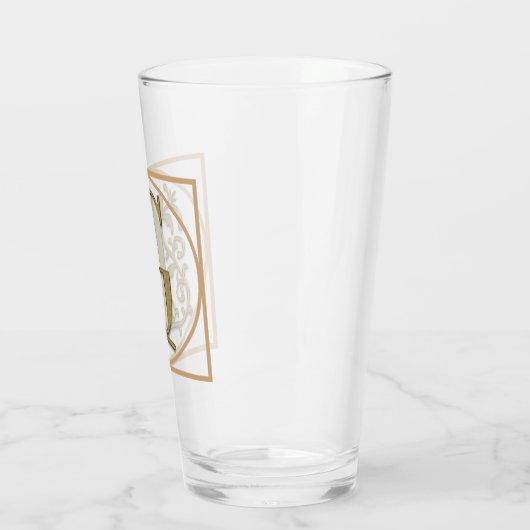 Verre LETTRE G MONOGRAM Beau Mariage Nouveau Accueil Cad (Gauche)