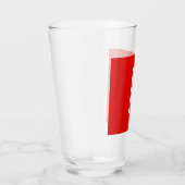 Verre Lettre initiale Monogramme Style moderne Rouge Bla (Droite)