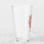 Verre LETTRE M AQUACOLE OR ET MONOGRAPHIQUE Floral (Droite)