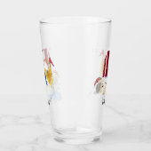 Verre Lettre monogramme E Noël Snowman Angel Woodland (Droite)