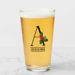 Verre LETTRE MONOGRAPHIQUE DE Noël BIÈRE PERSONNALISÉE
