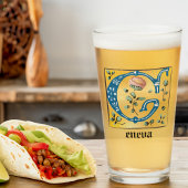 Verre LETTRE MOYENNE Florale Illuminée G MONO