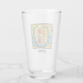 Verre LETTRE MOYENNE Florale Illuminée U MONO (Dos)