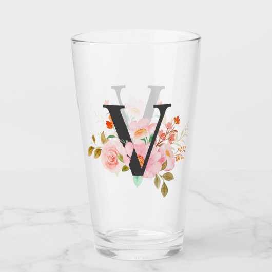 Verre Lettre V (Devant)