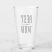 Verre Lettres audacieuses Best Man Ajouter Son Nom (Dos)