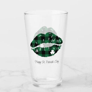 Verre Lèvres à carreaux de la Saint-Patrick