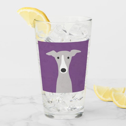 Verre Lévrier mignon, lévrier italien ou chien de (Devant glace)