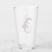Verre Lézard Peint (Dos)
