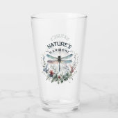 Verre L'harmonie de la nature - libellule artistique (Dos)