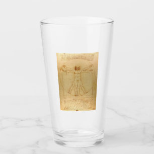 Verre L'Homme de Vitruve de Léonard de Vinci