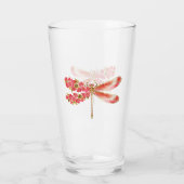Verre libellule de fleurs avec sakura de bijoux (Dos)