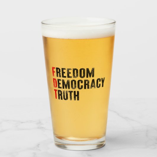 Verre Liberté Démocratie Vérité (Devant (rempli))