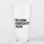 Verre Liberté Démocratie Vérité (Devant)