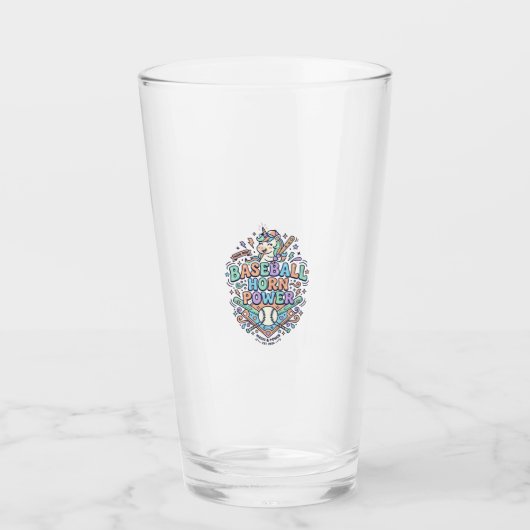 Verre Licorne Baseball Corne Puissance Kawaii Conception (Devant)