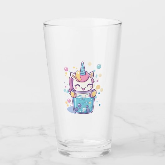 Verre Licorne de Bubble Tea (1) (Devant)
