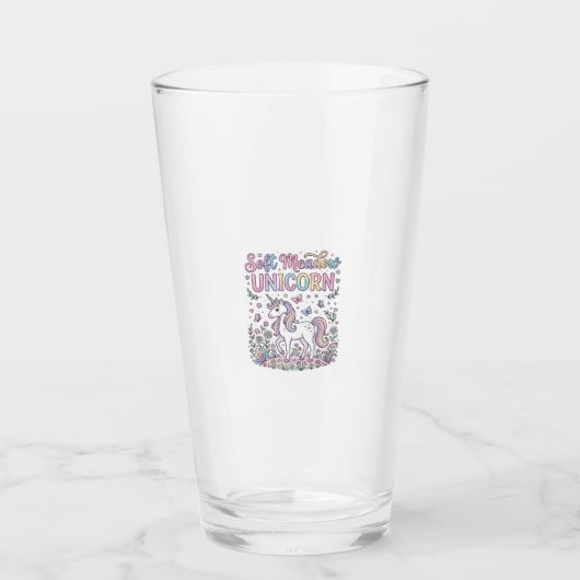 Verre Licorne Douce Prairie Licorne Adorable Conception (Devant)