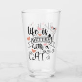 Verre Life is Better With a Cat quote slogan (Dos)