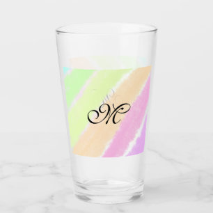 Verre Lignes d'aquarelle stripe arc-en-ciel ajouter votr