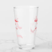 Verre lignes de paillettes rouges joyeuse Saint-Valentin (Gauche)