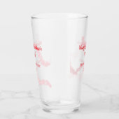 Verre lignes de paillettes rouges joyeuse Saint-Valentin (Droite)