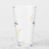 Verre lignes de texte de message de nom de bordure espag (Droite)
