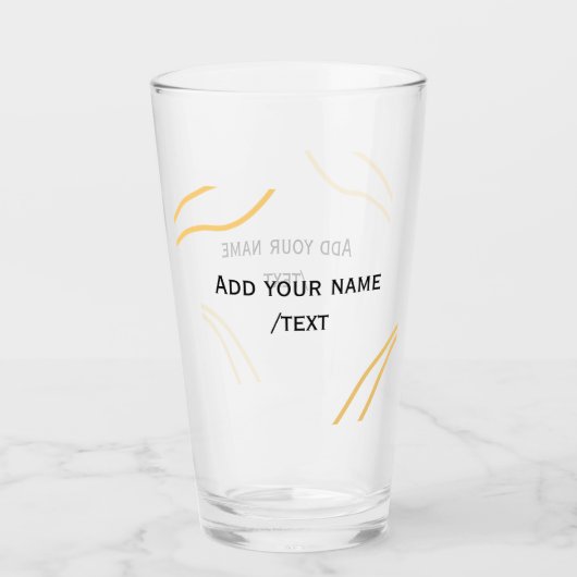 Verre lignes de texte de message de nom de bordure espag (Devant)