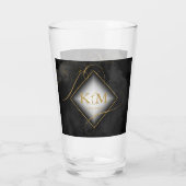 Verre Lignes fines Gold Abstrait Mariage noir ID867 (Dos)