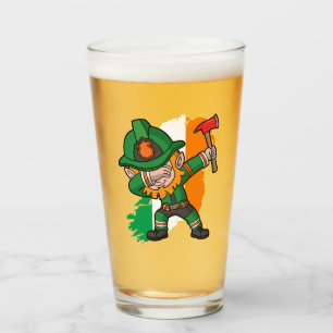 Verre Limande tamponnante de pompier de lutin de Jour de
