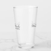 Verre Limite Cursive Mme Custom Nom de famille Mariage C (Droite)