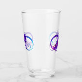 Verre L'infini avec plume violette (Droite)