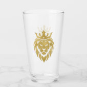 Verre Lion Avec Couronne - Style Or 3 (Dos)