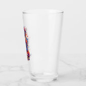 Verre Lion géométrique coloré (Gauche)