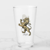 Verre Lion héraldique personnalisable Monogramme (Dos)