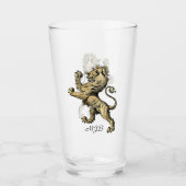 Verre Lion héraldique personnalisable Monogramme (Devant)