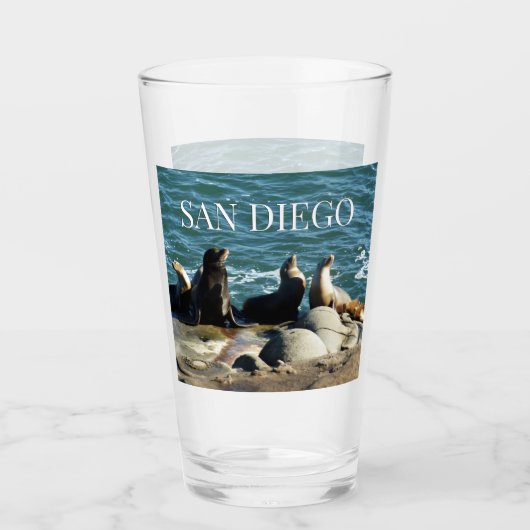 Verre Lions de la mer de San Diego (Devant)