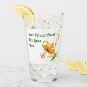 Verre Lis tigré orange personnalisé