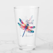 Verre Live Freely - Dragonfly artistique (Devant)