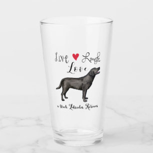 Verre Live Laugh Love a Black Lab