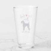 Verre Live Laugh Love a Kerry Blue Terrier (Dos)