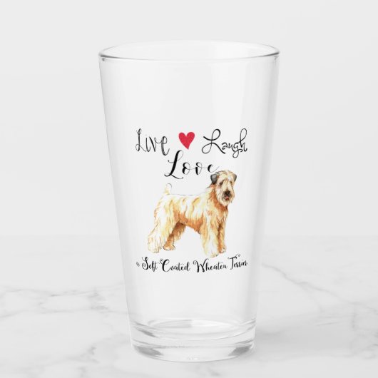 Verre Live Laugh Love a Wheaten Glass (Devant)