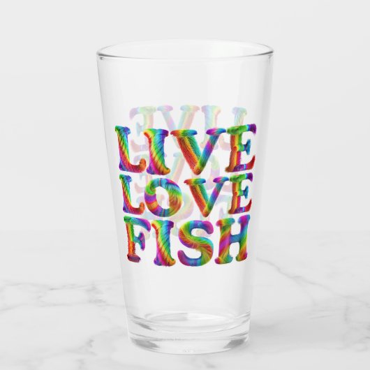 Verre Live Love Fish Fishing (Dos)