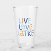 Verre Live Love Latke Hanoukka Design (Devant)
