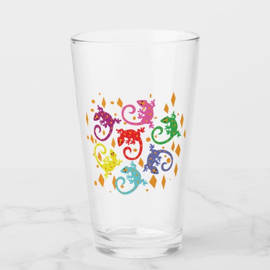 Verre Lizards colorés (Devant)